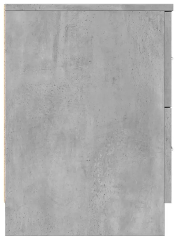 betonszürke éjjeliszekrény 2 fiókkal 40x36x50 cm