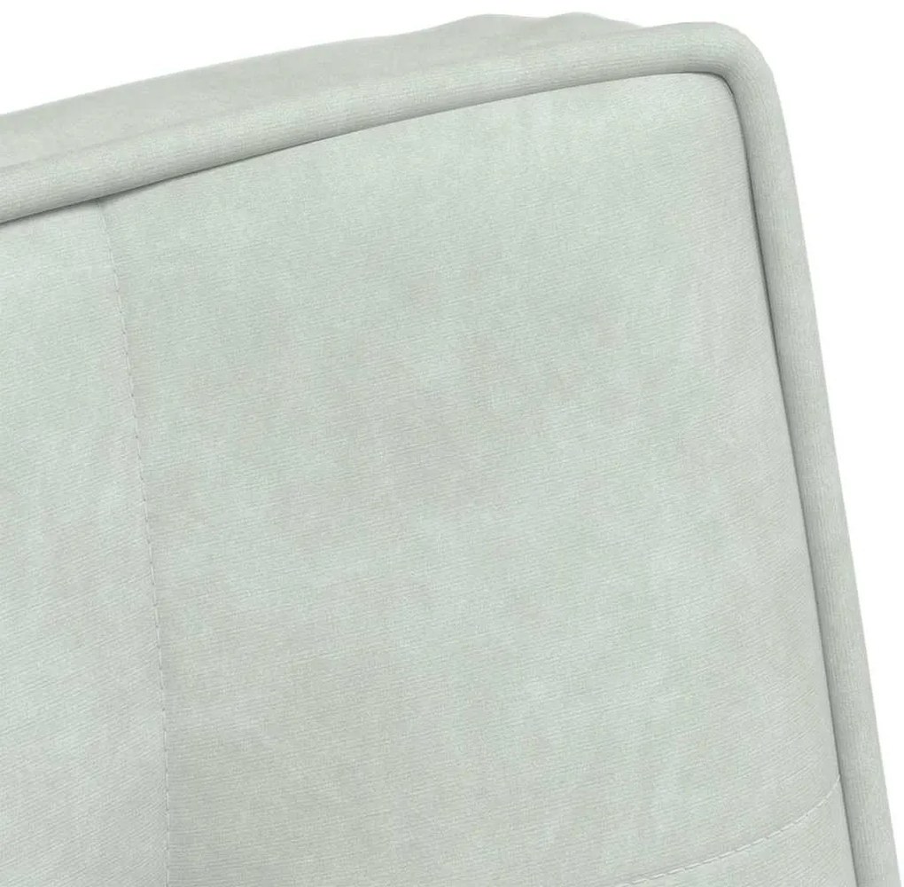 világosszürke bársony pihenőfotel lábtartóval