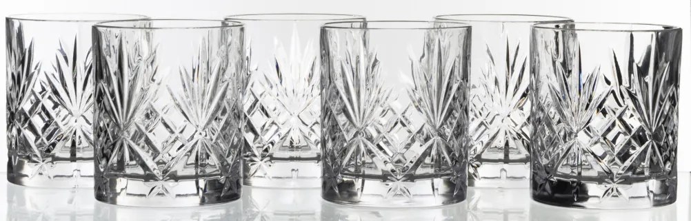 Melodia vésett kristályüveg whiskys pohár 6db-os szett 240ml dobozban