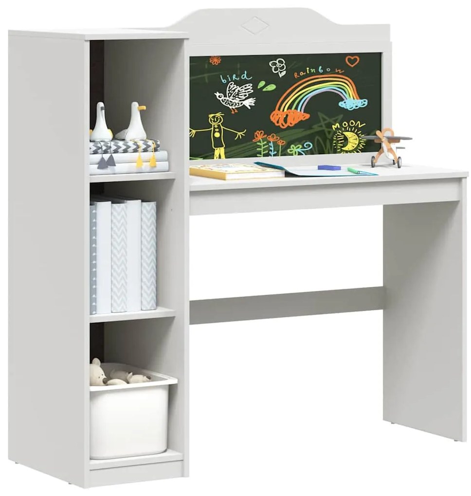 Táblafesték Íróasztal Fehér 120 x 45 x 118.5 cm Faanyag
