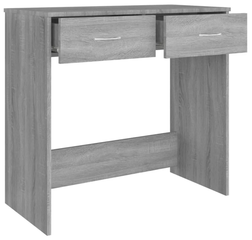 szürke sonoma színű szerelt fa íróasztal 80x40x75 cm