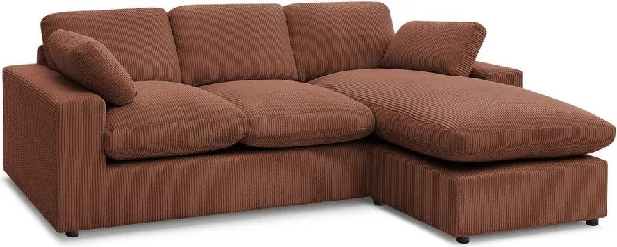 Narancssárga kordbársony sarokkanapé Belair – Bobochic Paris