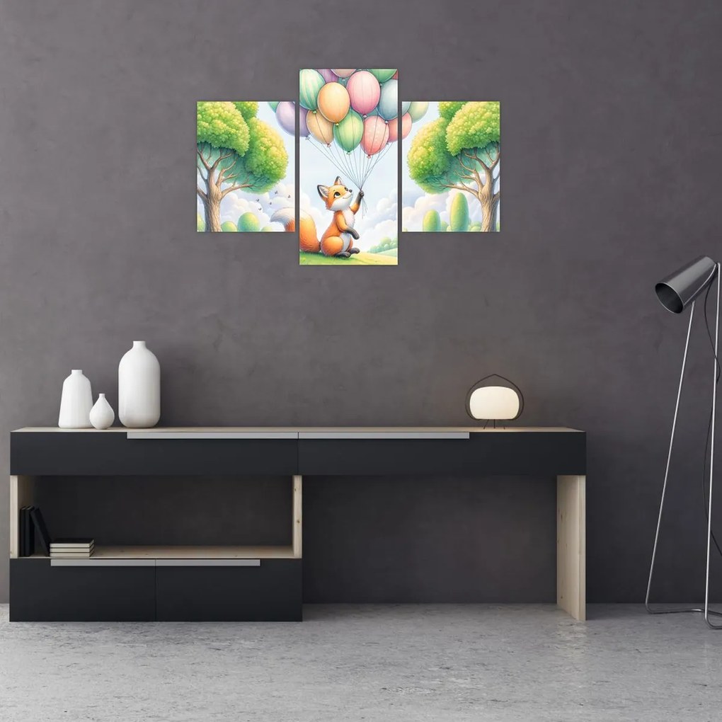 Kép – Boldog róka (90x60 cm)