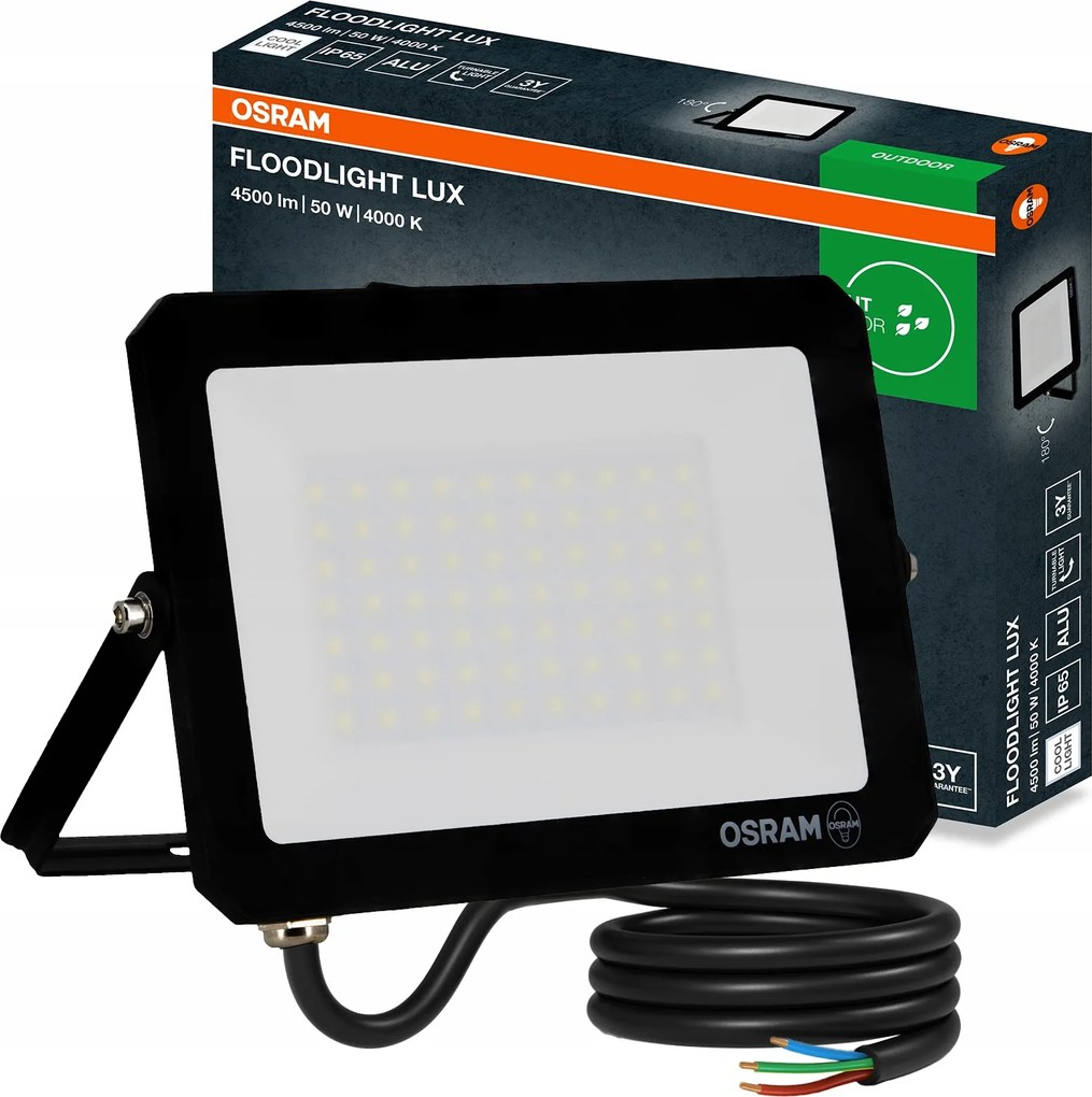 Led Halogén Kültéri Reflektor 50W 4000K 4500lm IP65 Osram