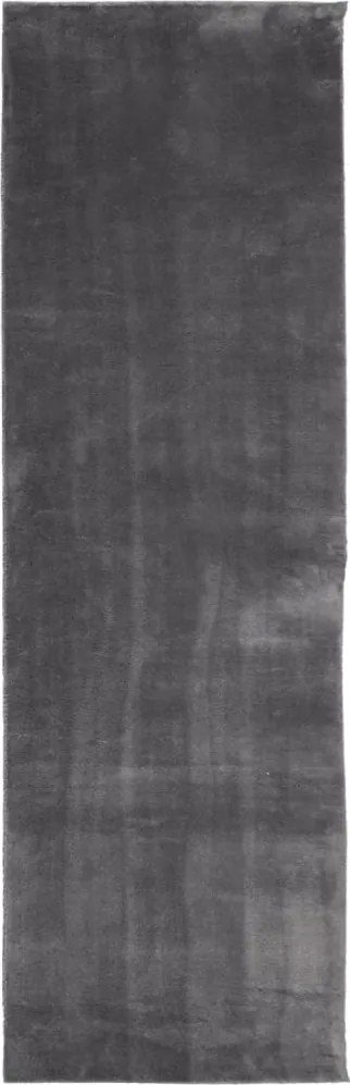 vidaXL HUARTE antracit rövid szálú puha és mosható szőnyeg 80 x 250 cm