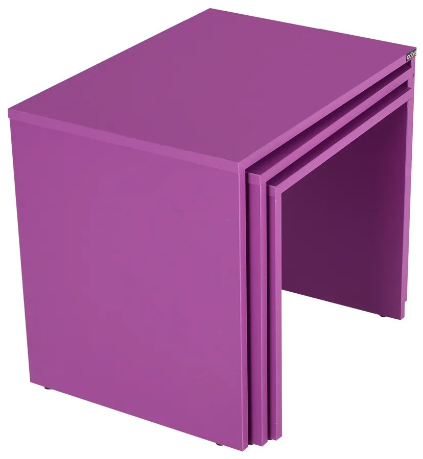 SHP Purple tárolóasztal, 3 db