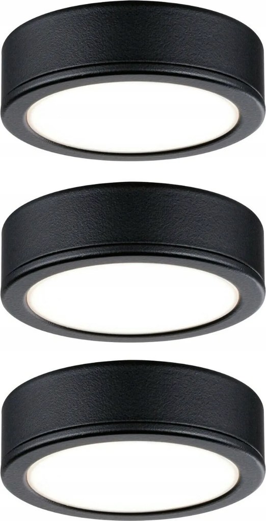 Paulmann Led bútorgarnitúra 3x3,5W fekete, meleg fehér, transzformátorral