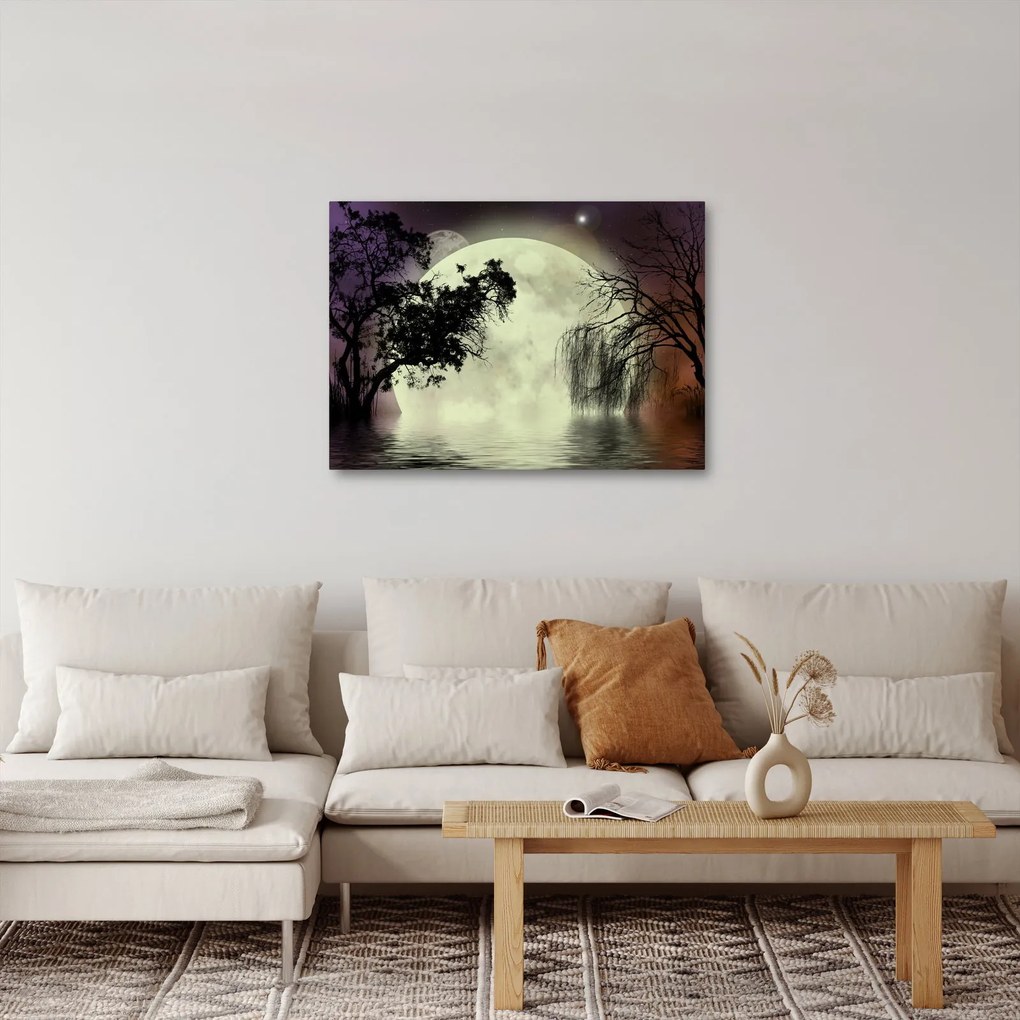 Kép - Telihold a felszín felett (70x50 cm)