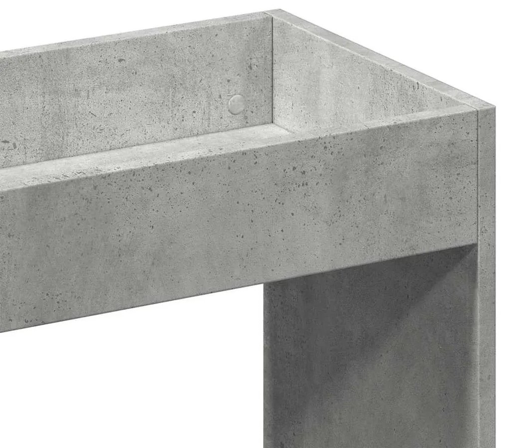 betonszürke szerelt fa magasszekrény 92 x 33 x 140 cm