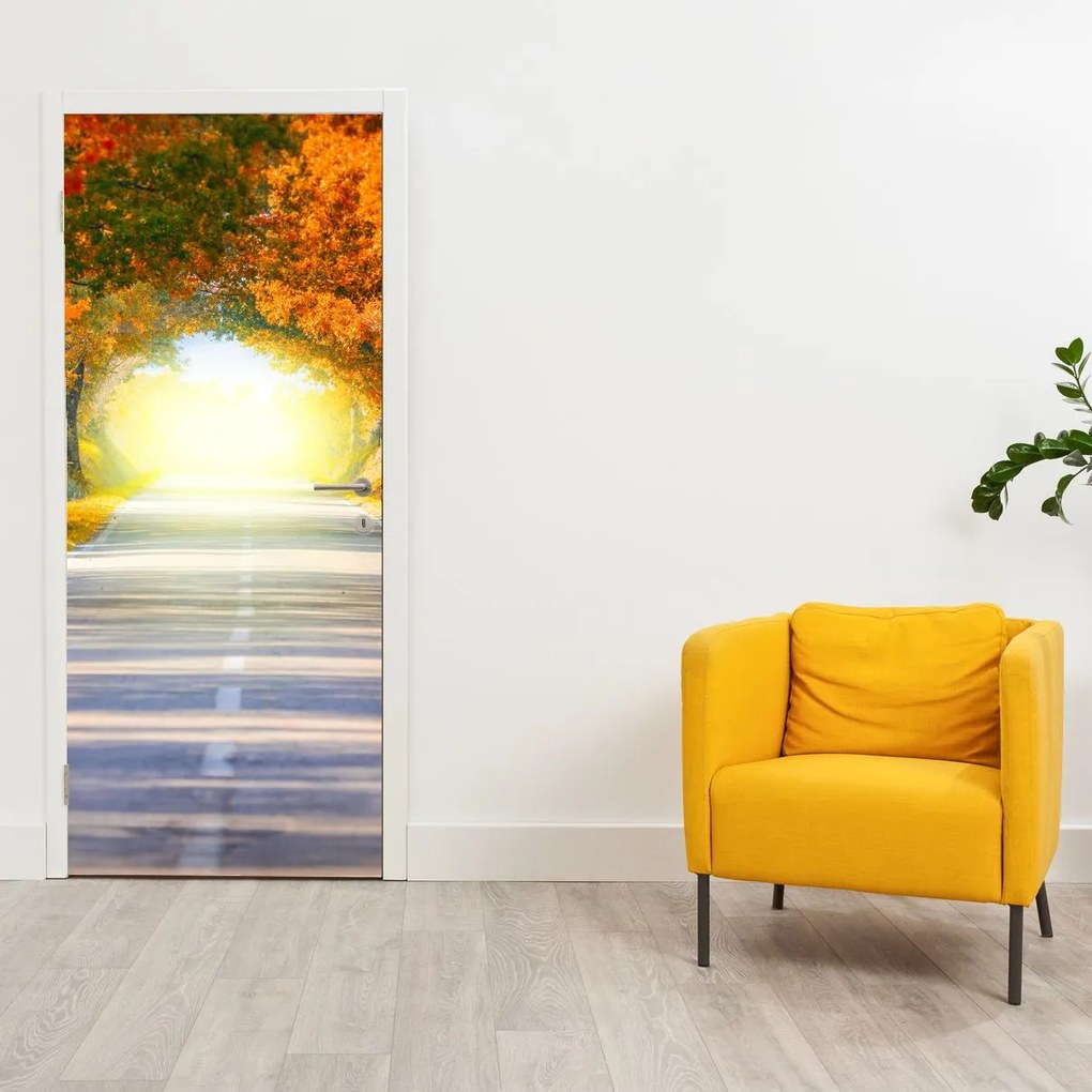 Fotótapéta ajtóra - Fából készült kapu (95x205cm)