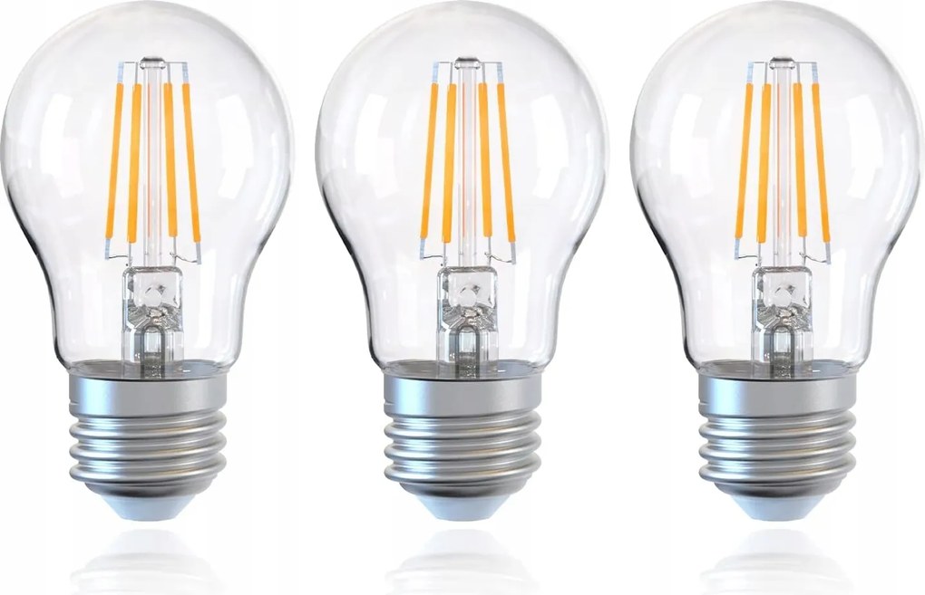 3xLED Izzó E27 6 W 600 lm Meleg fehér Led izzó szett Tompítható