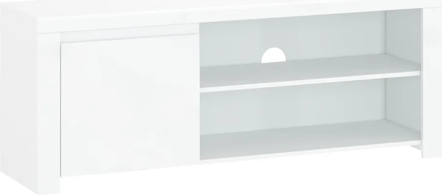 TV asztal 1D/160, fehér fényes, LINDY