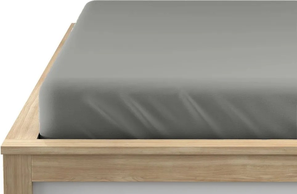 Jersey gumis lepedő lycrával, szürke, 180 x 200 cm