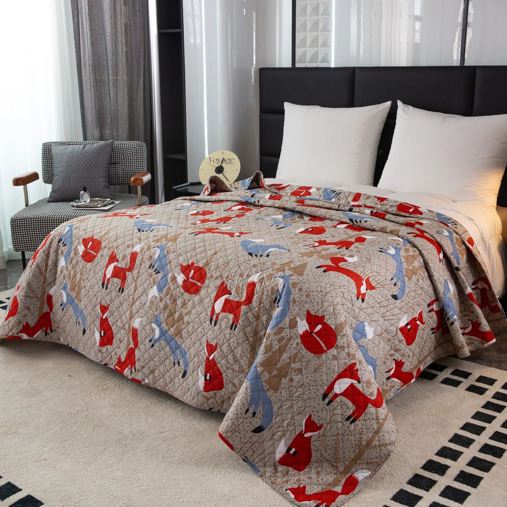 Ágytakaró RED FOX barna Méret: 220 x 240 cm