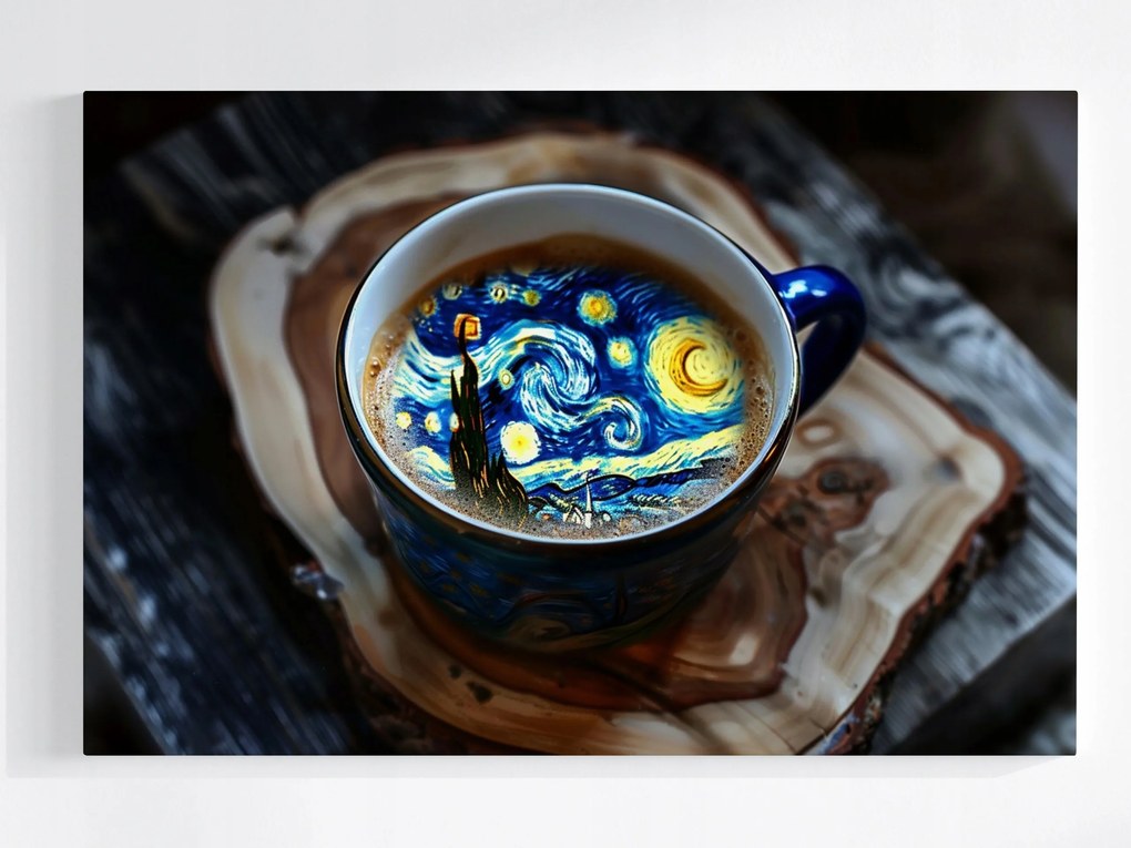 Poszter Kávézó Kávé Cafe Van Gogh Csillagos Éjszaka 120x80