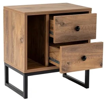 Éjjeliszekrény GLIMMER 50x45,2 cm fenyő atlantic/fekete