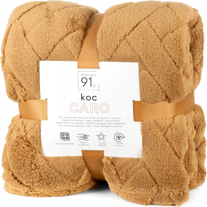 Ágytakaró 200x220 Caro mézszínű mikroszálas D91