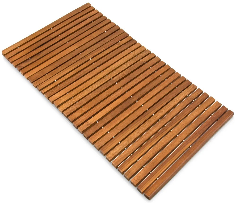 Casaria LINE fürdőszobai szőnyeg, akácfa, 80x50x1cm, barna