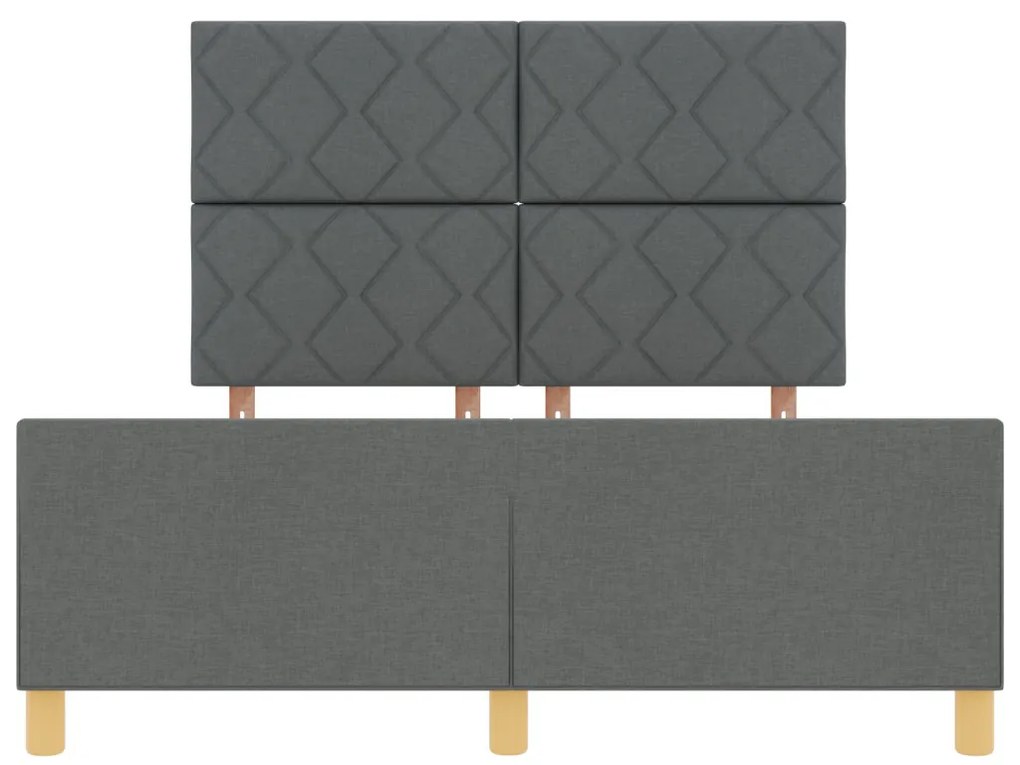 Sötétszürke Ágykeret 160x200 cm Szövet