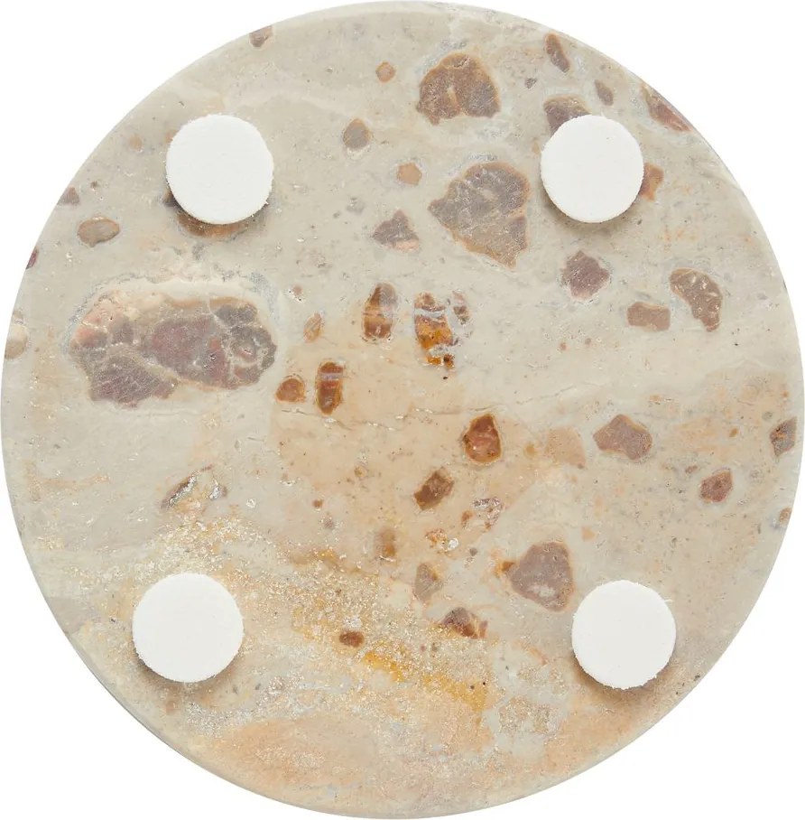 MARBLE márvány poháralátét, bézs Ø10 cm