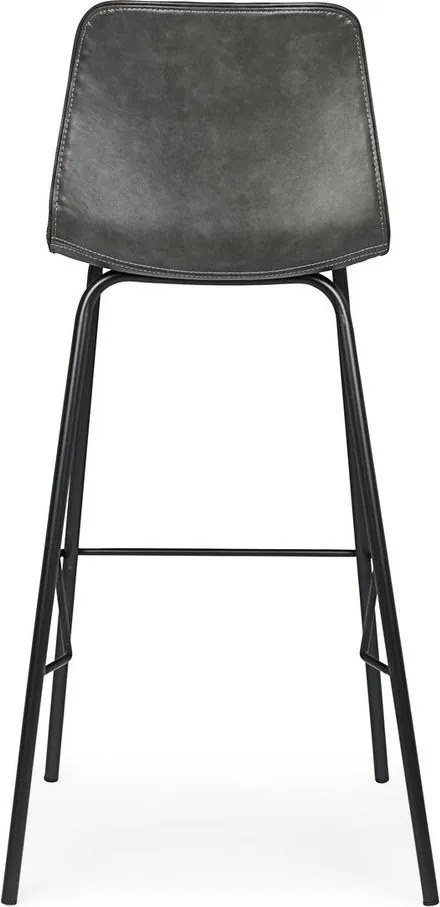 Sötétszürke kárpitozott bárszék (ülésmagasság 75 cm) Kyra – Bizzotto
