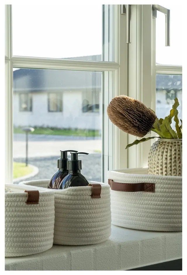 Fürdőszobai textil tárolókosár szett 3 db-os 35x25x13 cm Jarana – House Nordic