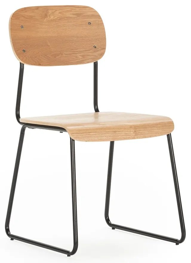 Natúr színű étkezőszék szett kőrisfa dekorral, 2 db-os Aira – Marckeric