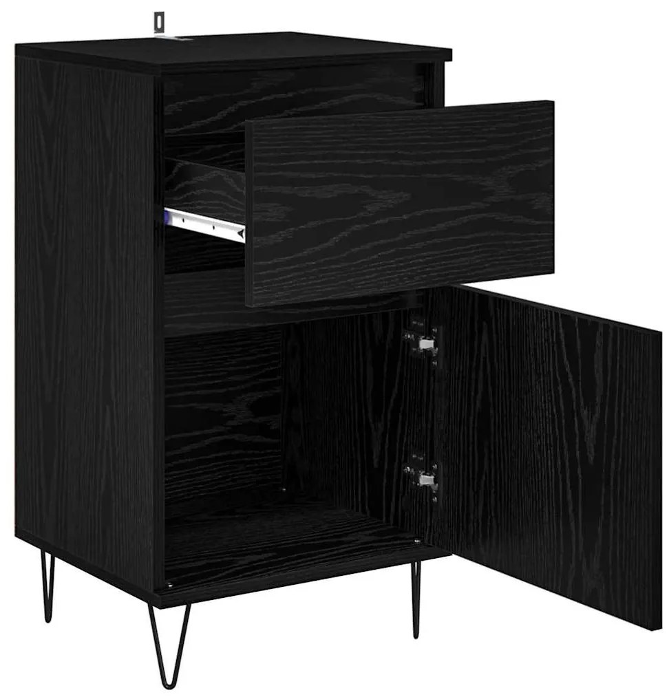 Széf fiókkal Musta tammi 35 x 40 x 70 cm Faanyag