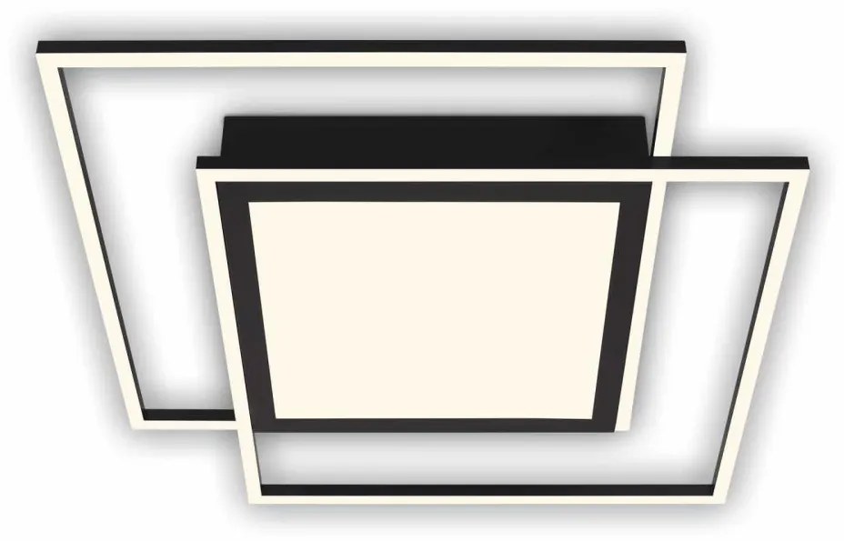 Brilo - LED mennyezeti lámpatest 2xLED/16W/230V + LED/19W 51,5x51,5 cm fekete