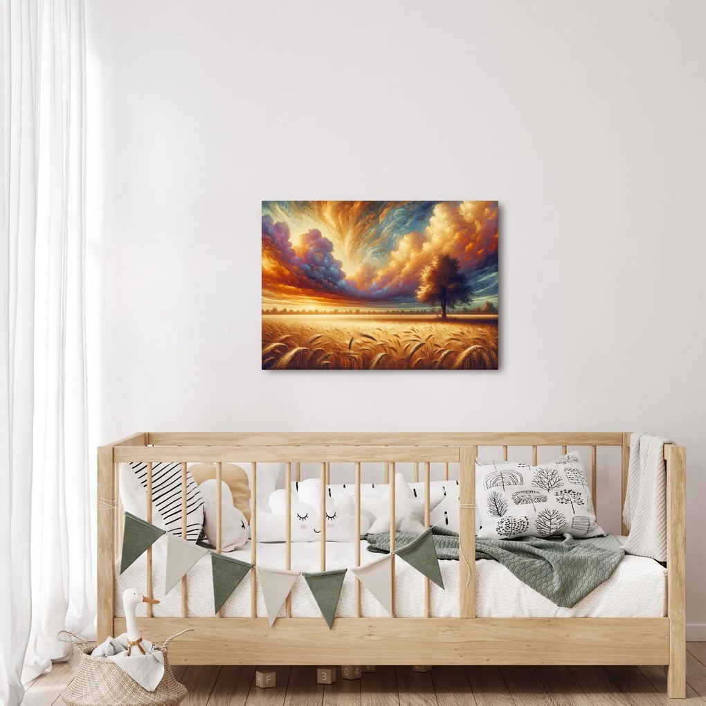 Kép – Fa a mezőn (70x50 cm)