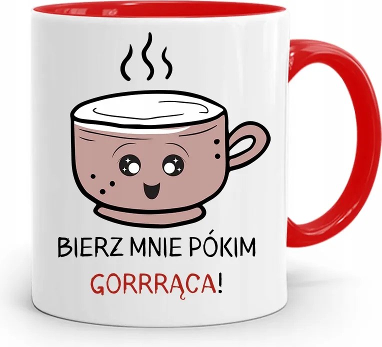 Bögre Piros Vicces Vigyél Magaddal Addig.. fényképes nyomattal