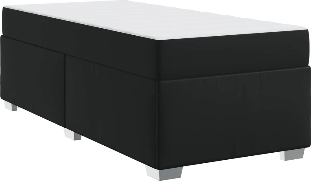 vidaXL Ágykeret matracmal Fekete 100 x 200 cm szövet