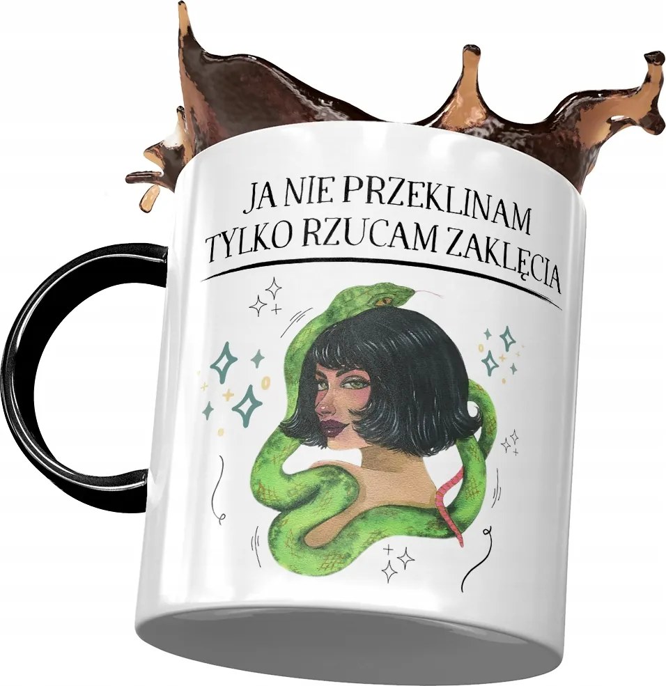 Bögre Fekete Vicces Nem Átkozom Ajándék Nyomtatott Fotóval