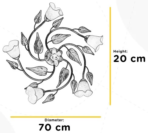 ONLI - Mennyezeti lámpa VANDA 5xE14/6W/230V