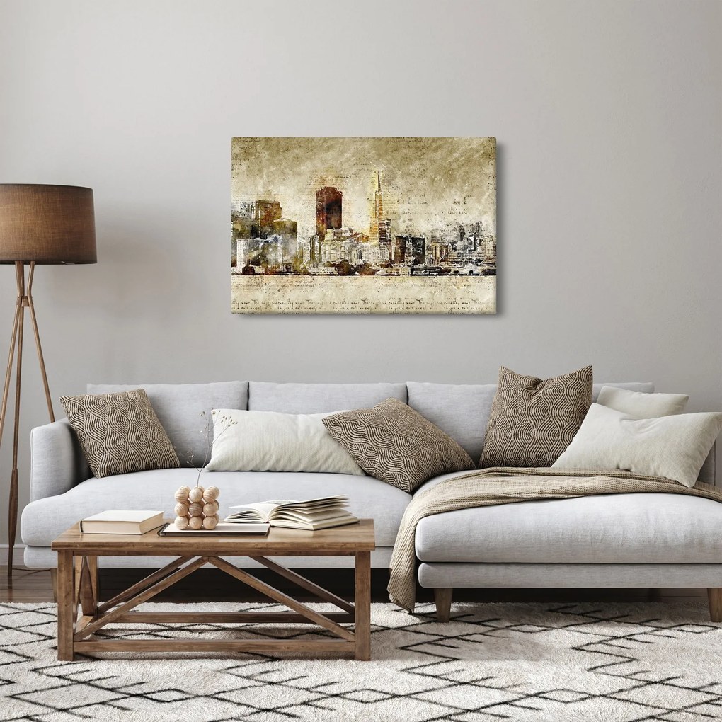 Kép - Művészileg renderelt város (90x60 cm)