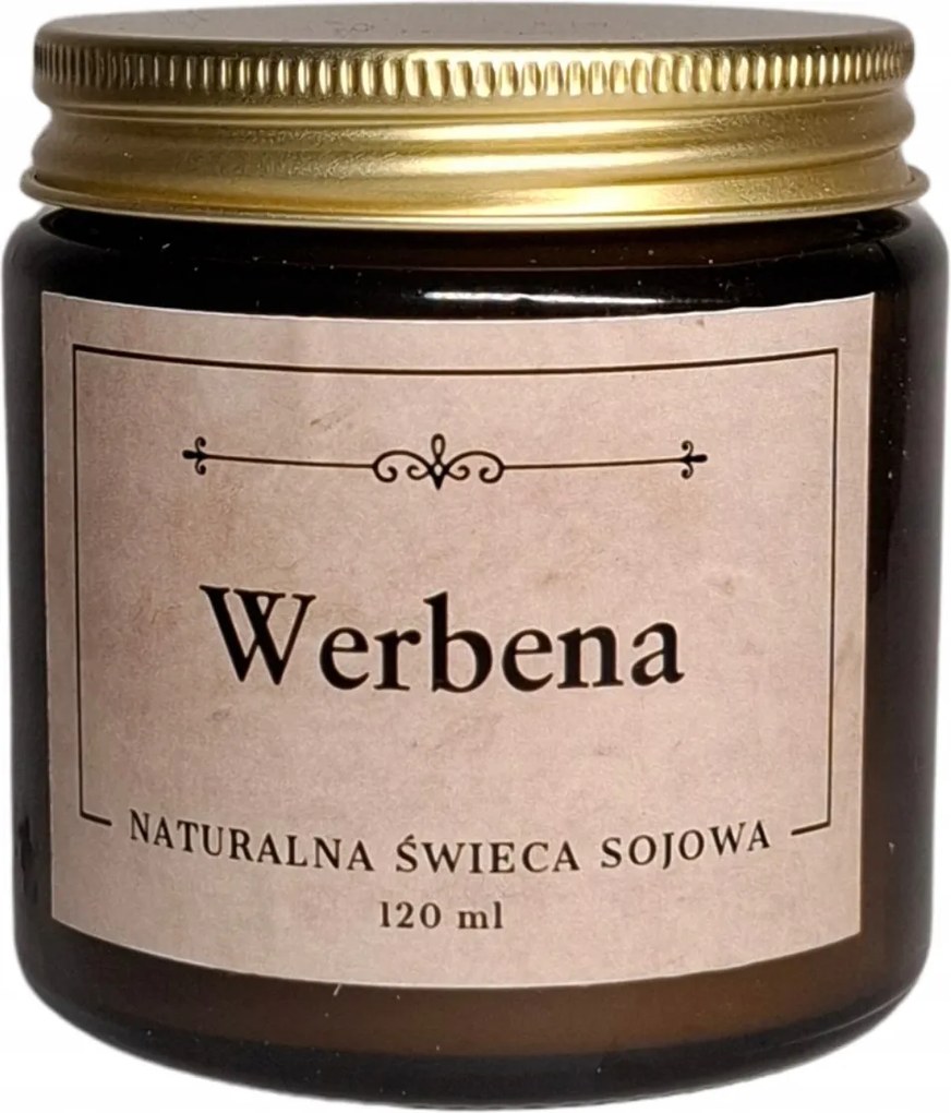 Illatos szójagyertya 120 ml Verbéna kanóc kézzel készített