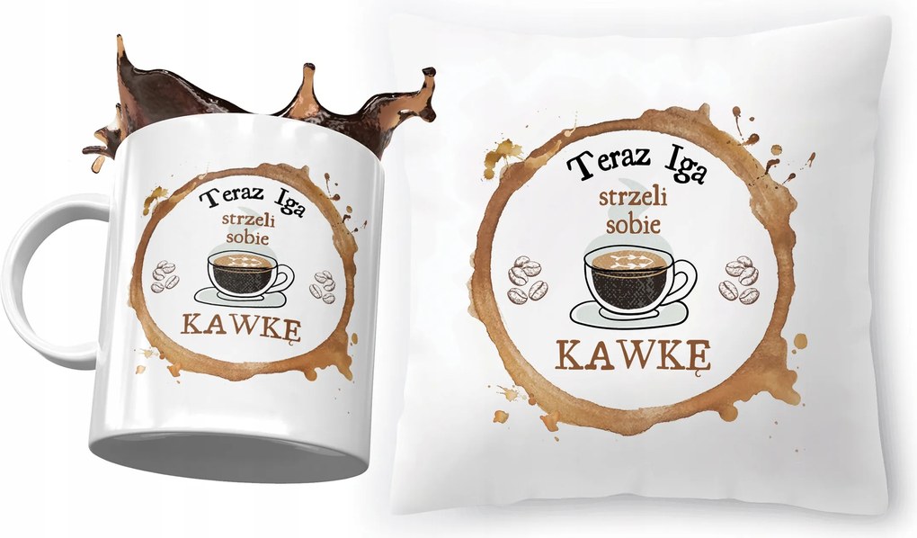 Igi párna ajándék bögre szett fényképes nyomtatással