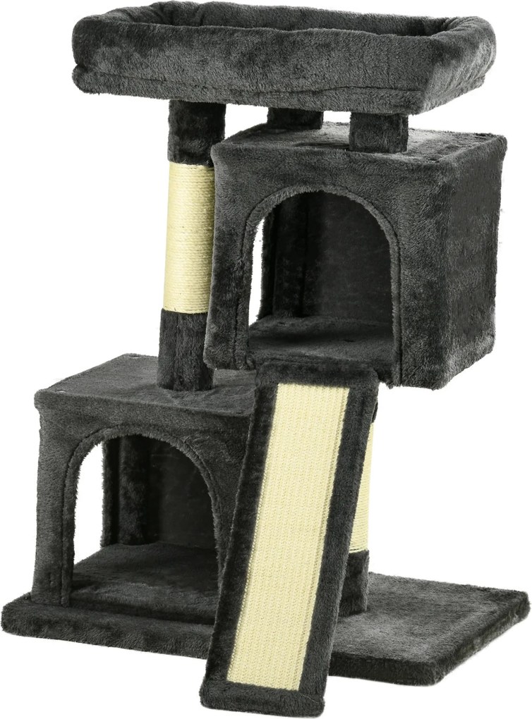 PawHut 83 cm-es macskafánk: Kicsi macska kaparófa, sisal oszlopokkal, macskafák, macska mászófa, macskabútor játszófa kiscicák számára | Aosom