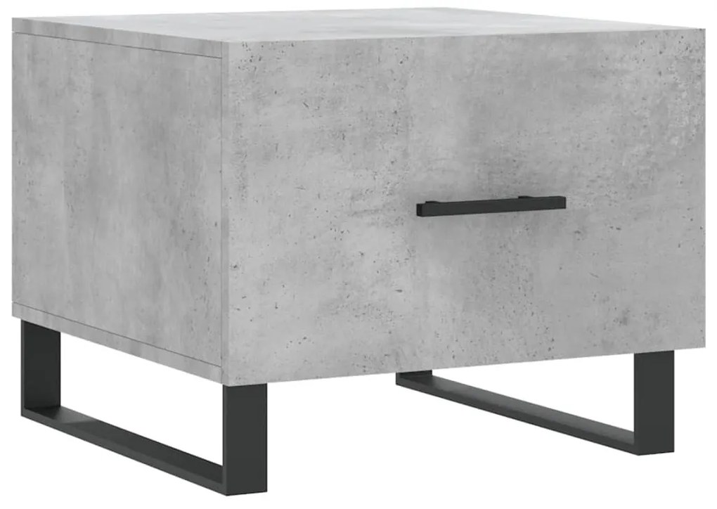 Betonszürke szerelt fa dohányzóasztal 50 x 50 x 40 cm
