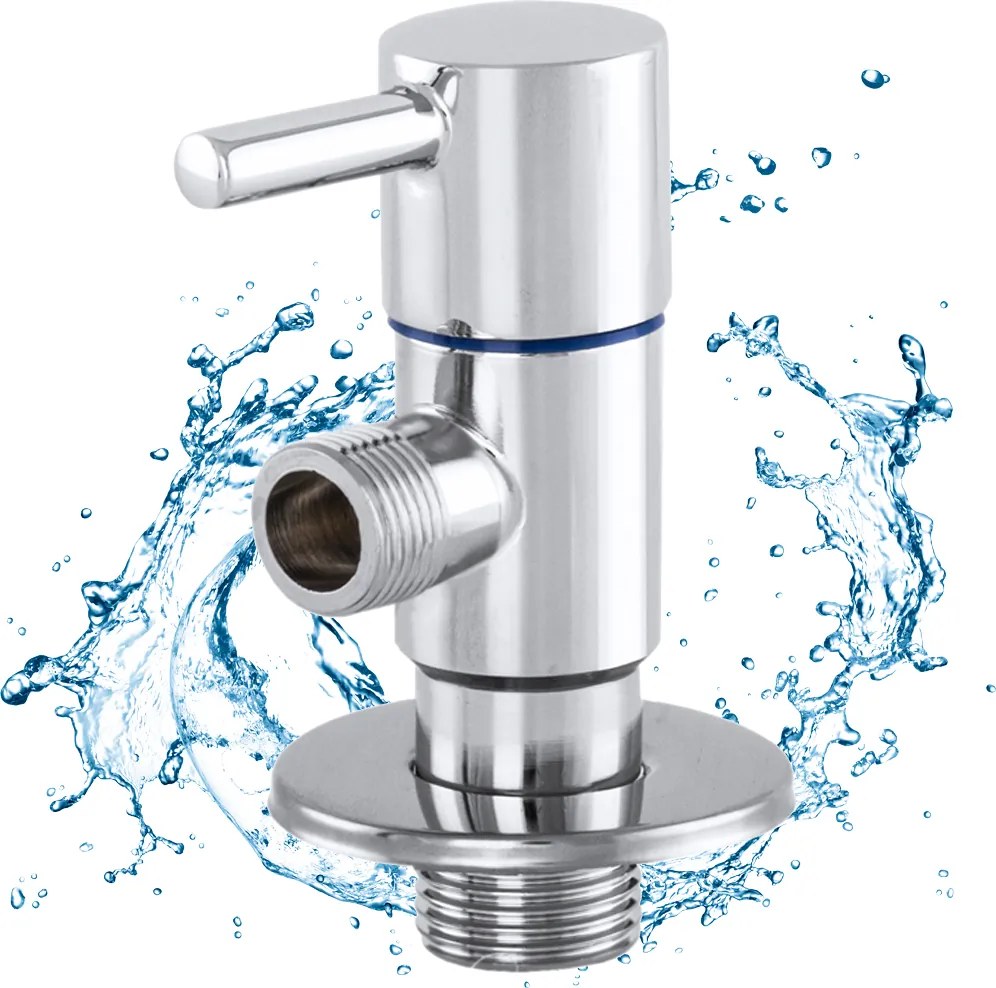 Csapszelep Sarokcsap Kerámia Fejű Mosdóhoz 1/2 x 3/8 Króm