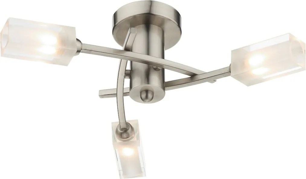 DAR LIGHTING MOR0346 MORGAN Mennyezeti Csillár Átlátszó, Szatén Króm G9 IP20