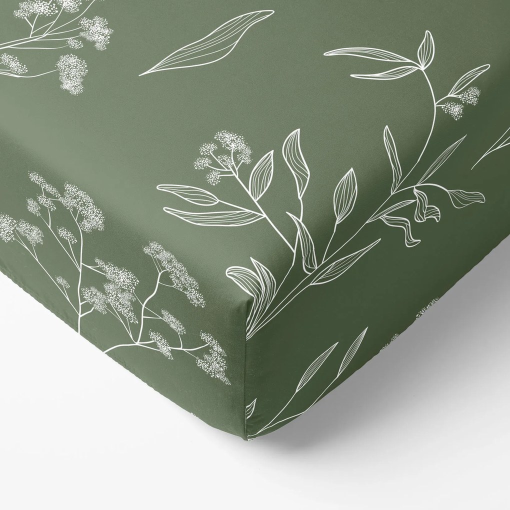 Goldea pamut gumis lepedő - gyógynövény levelek 80 x 200 cm