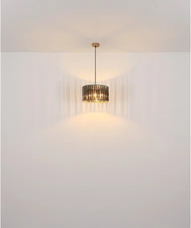 Globo 80040246 Fali spotlámpa, fém fa megjelenésű, füstszínű K5 kristályok, HxSzxM: 330x90x150mm, 2x E14 40W 230V izzók nélkül