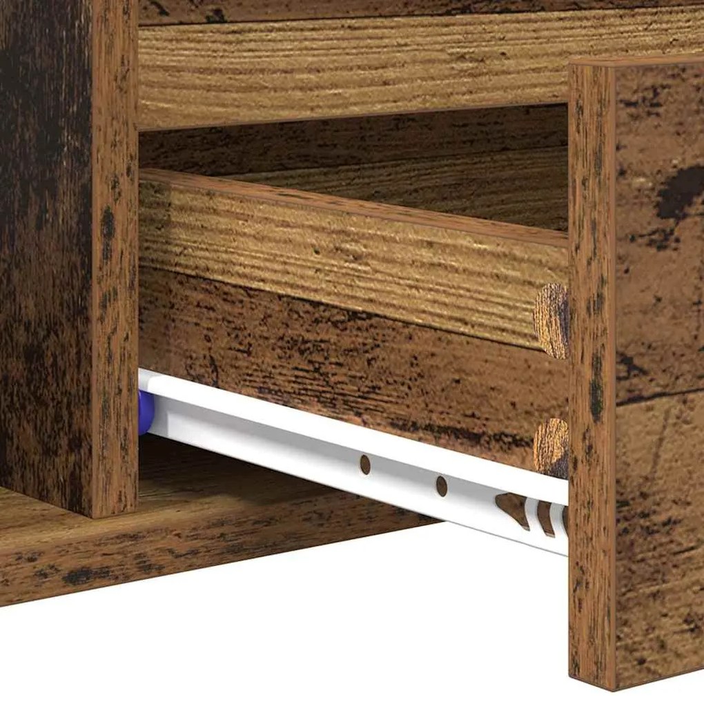 Dohányzóasztal with Drawer Régi fa 90 x 49 x 45 cm Faanyag
