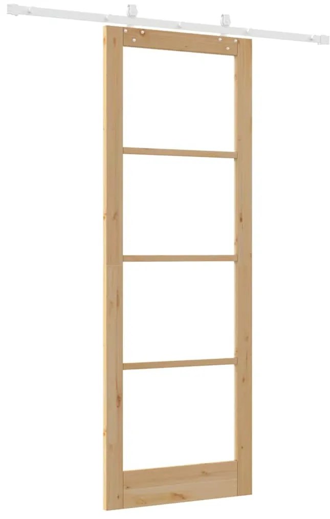 Csúszóajtó Barna 83 x 232 cm Fa és fém