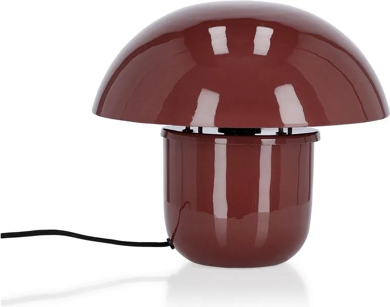 Borvörös fém asztali lámpa fém búrával (magasság 27 cm) Koppel – Bizzotto