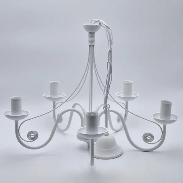 Csillár láncon DONATO 5xE14/40W/230V fehér