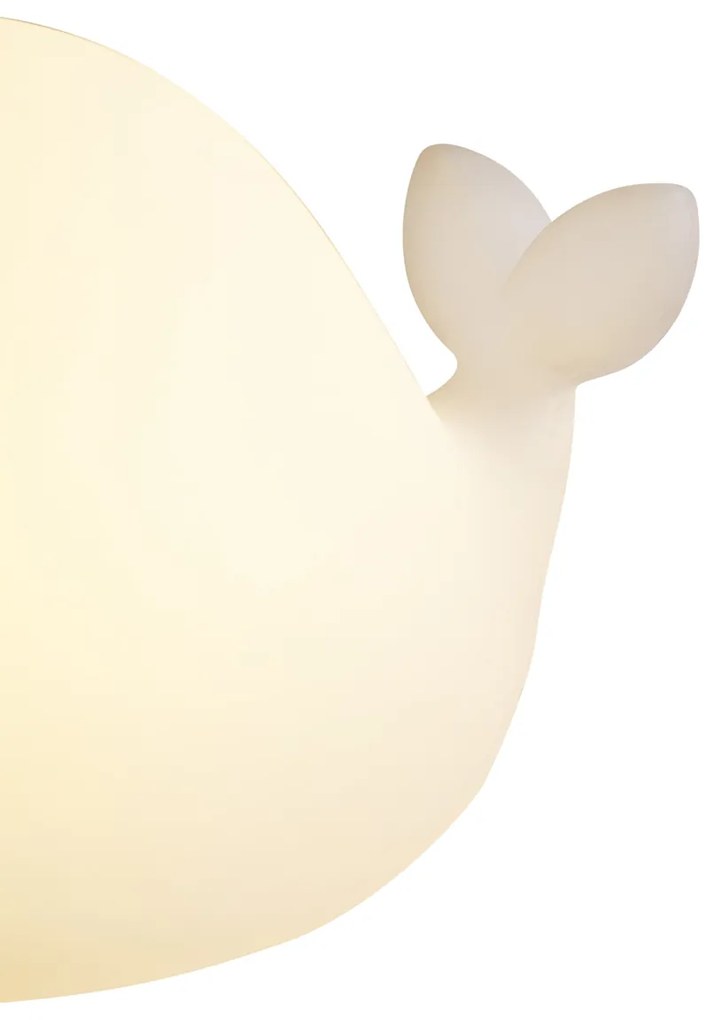 Asztali lámpa fehér 30 cm dimmelhető LED-del IP54 újratölthető - Baby Whale