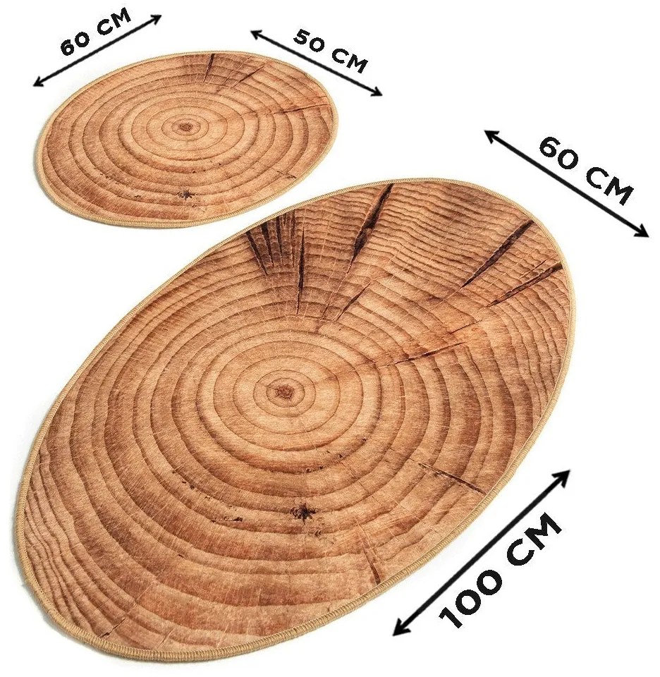 Fürdőszobaszőnyeg Szett (2 db) Wood Djt