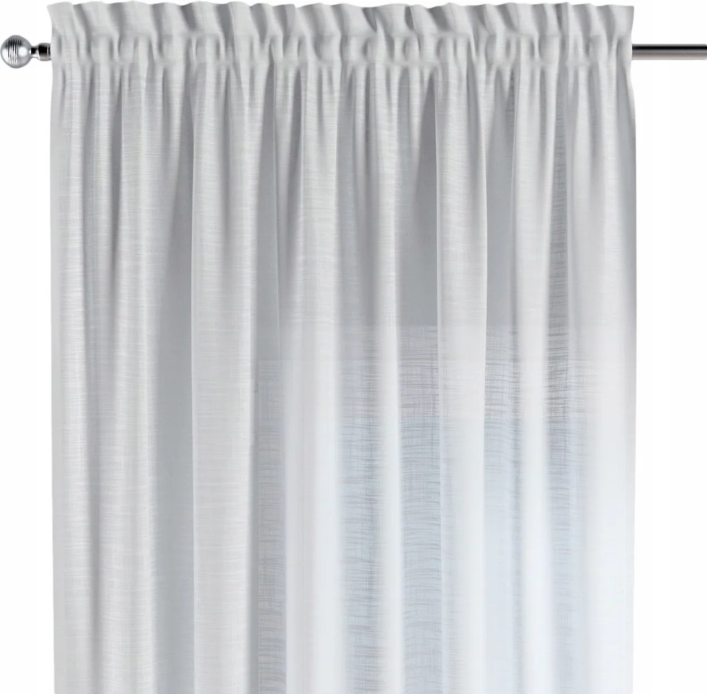 Csatornafüggöny frufruval 1 db 130x260cm fehér